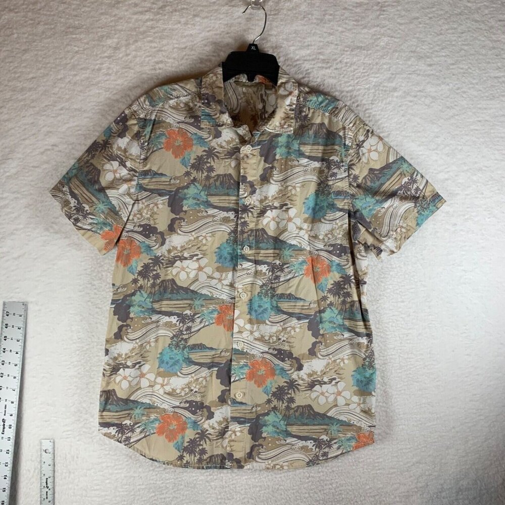 Paradise Collection Mens Short Sleeve Button Up Casual Hawaiian Shirt Large 9288